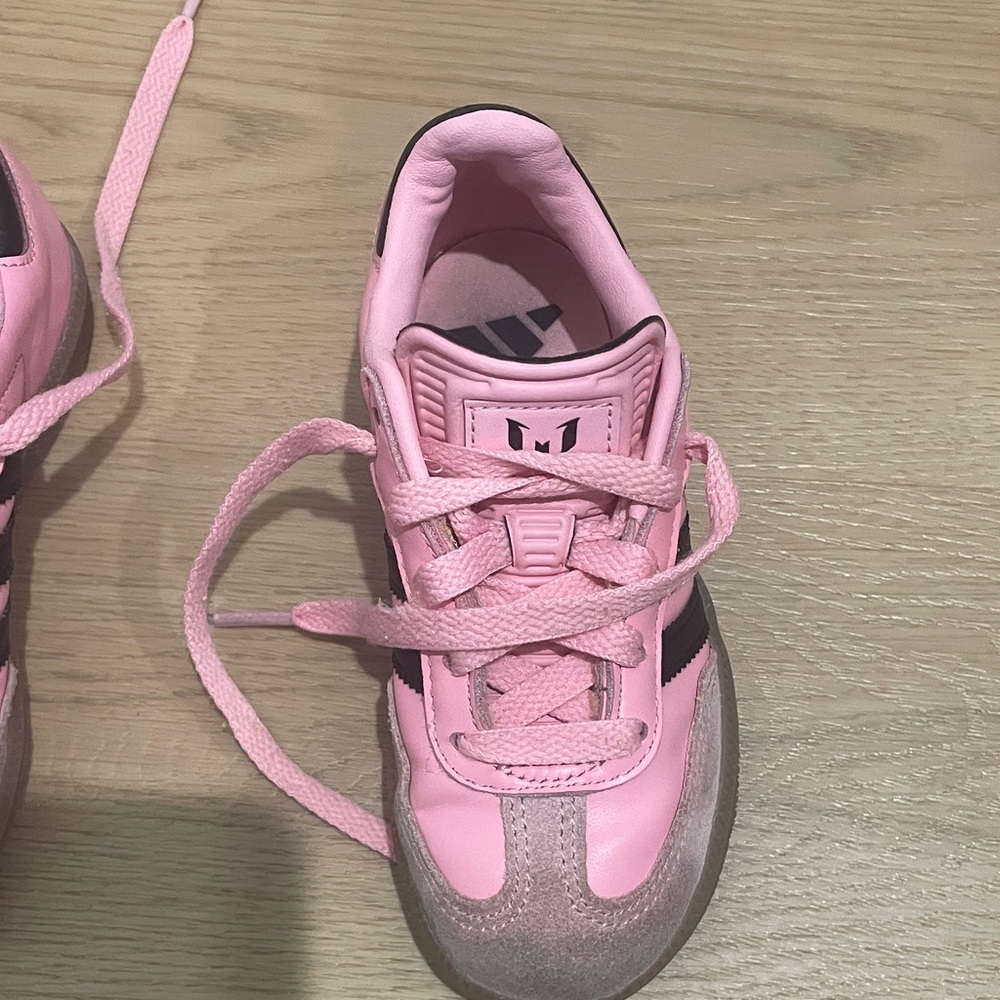 Adidas Kids Pink and Gray Sneakers - Picture 7 of 9